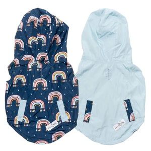Lucy & Co “Over the Rainbow” Reversible Pet Raincoat size Medium
